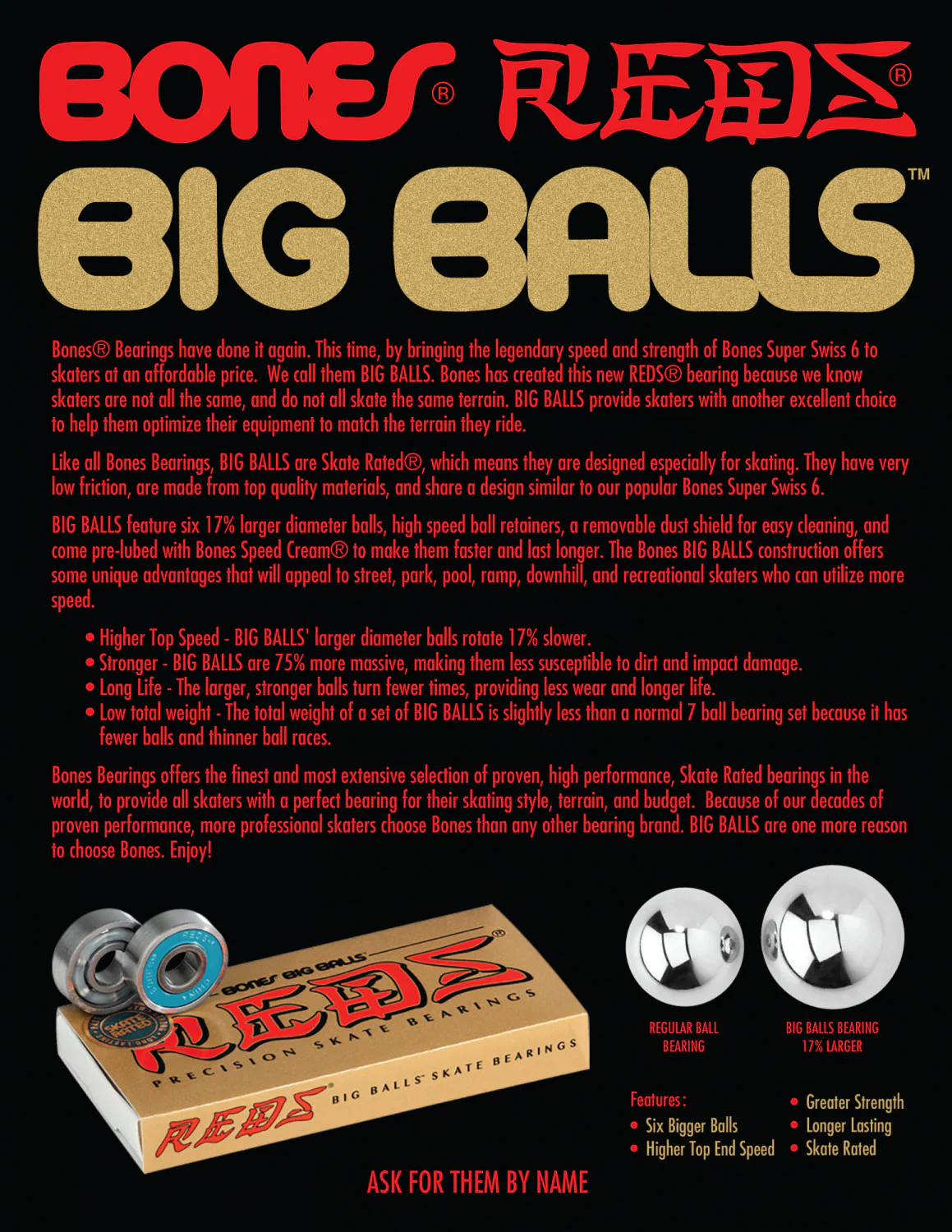 Bones Reds Big Balls skate bearings - Image 3