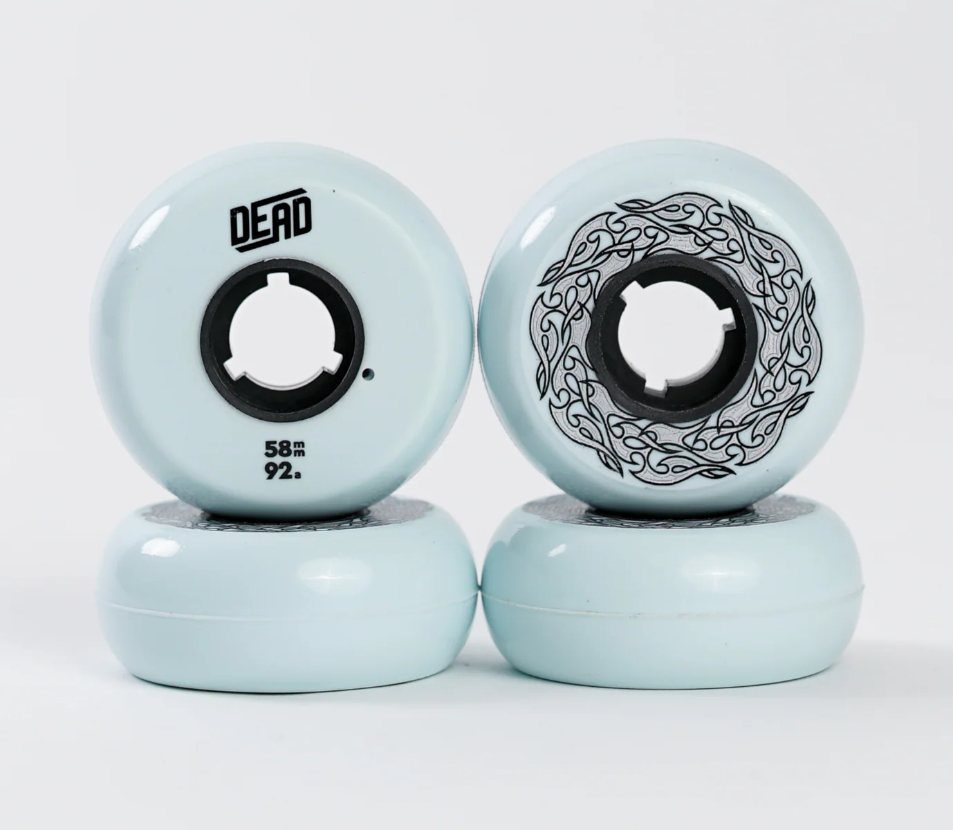 Dead 58mm Powder Blue inline skate wheel - Image 2
