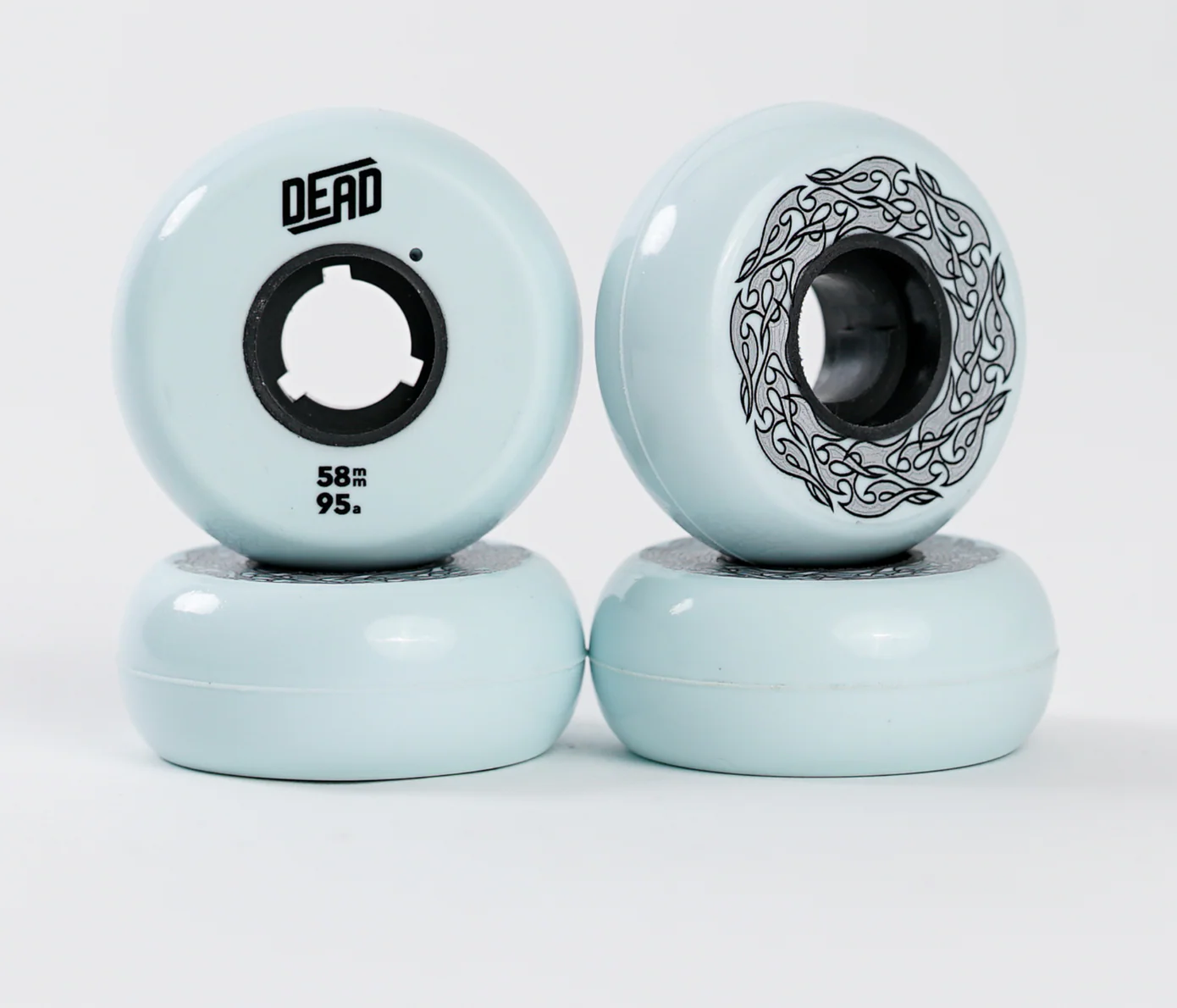 Dead 58mm Powder Blue inline skate wheel - Image 3