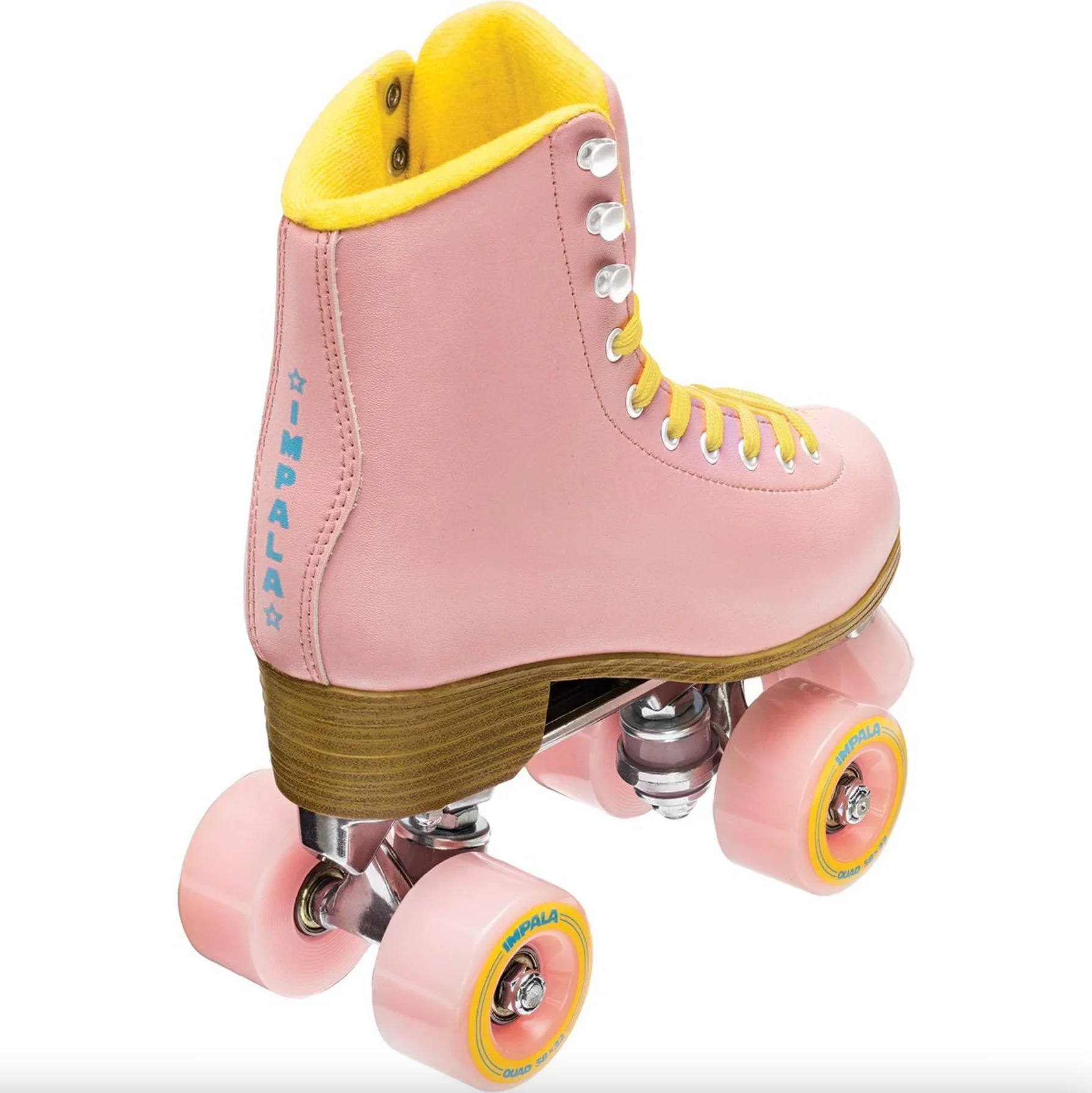 Impala Pink & Yellow roller skates - Image 4