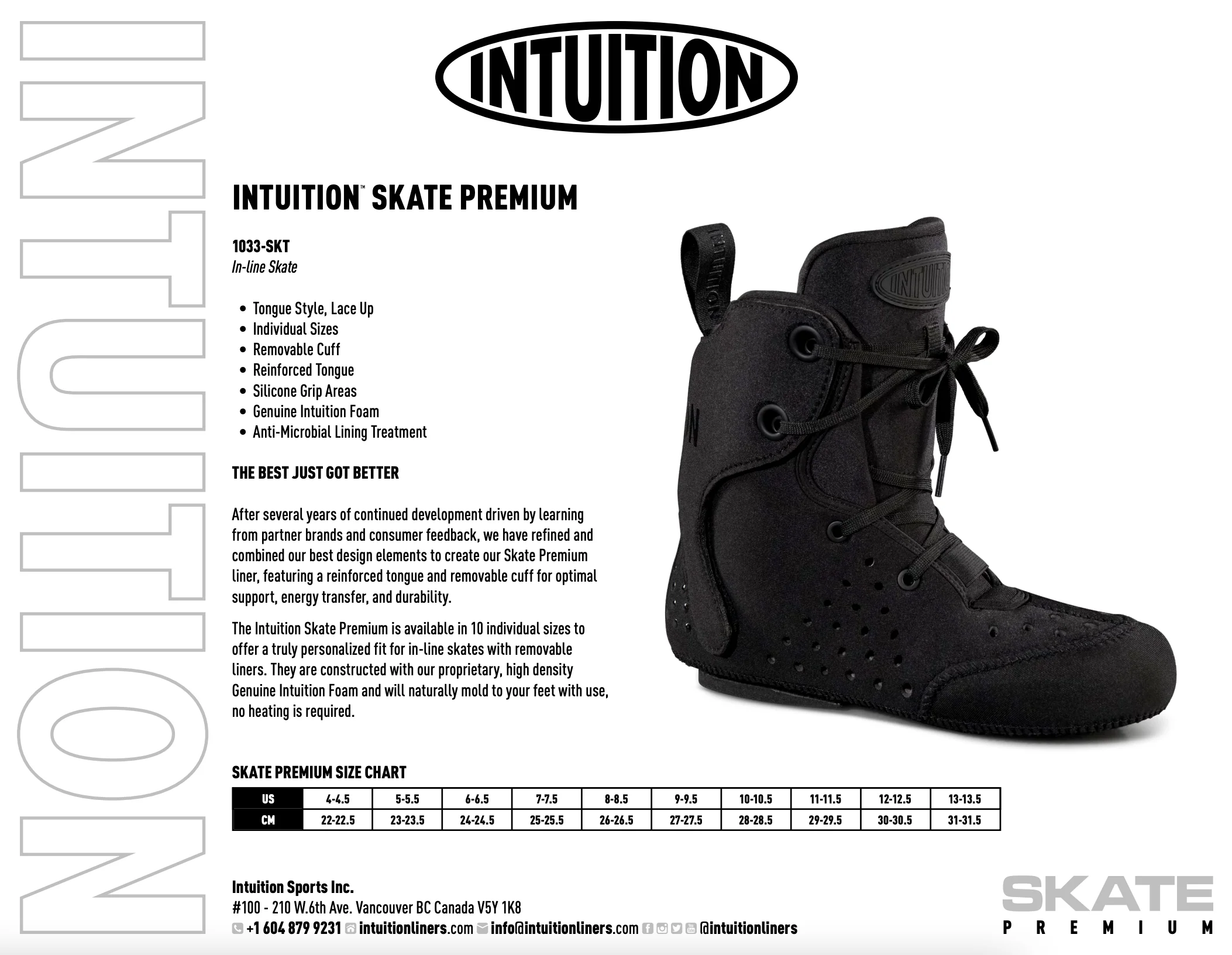 Intuition Skate Premium inline skate liners - Image 3
